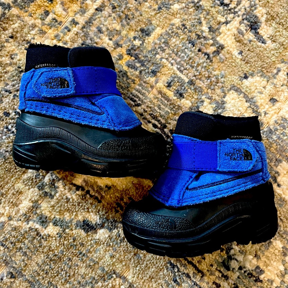 The North Face Infant Waterproof Insulated Snow Boot Blue Toddler Size 4